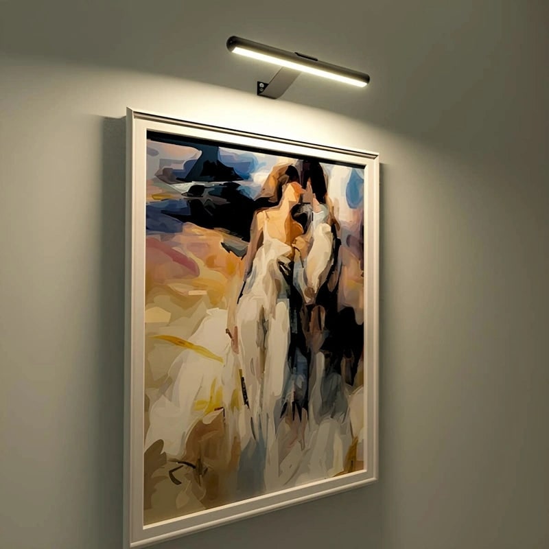 Wall Light Picture Art LED Rechargeable Cordless Wireless Metal