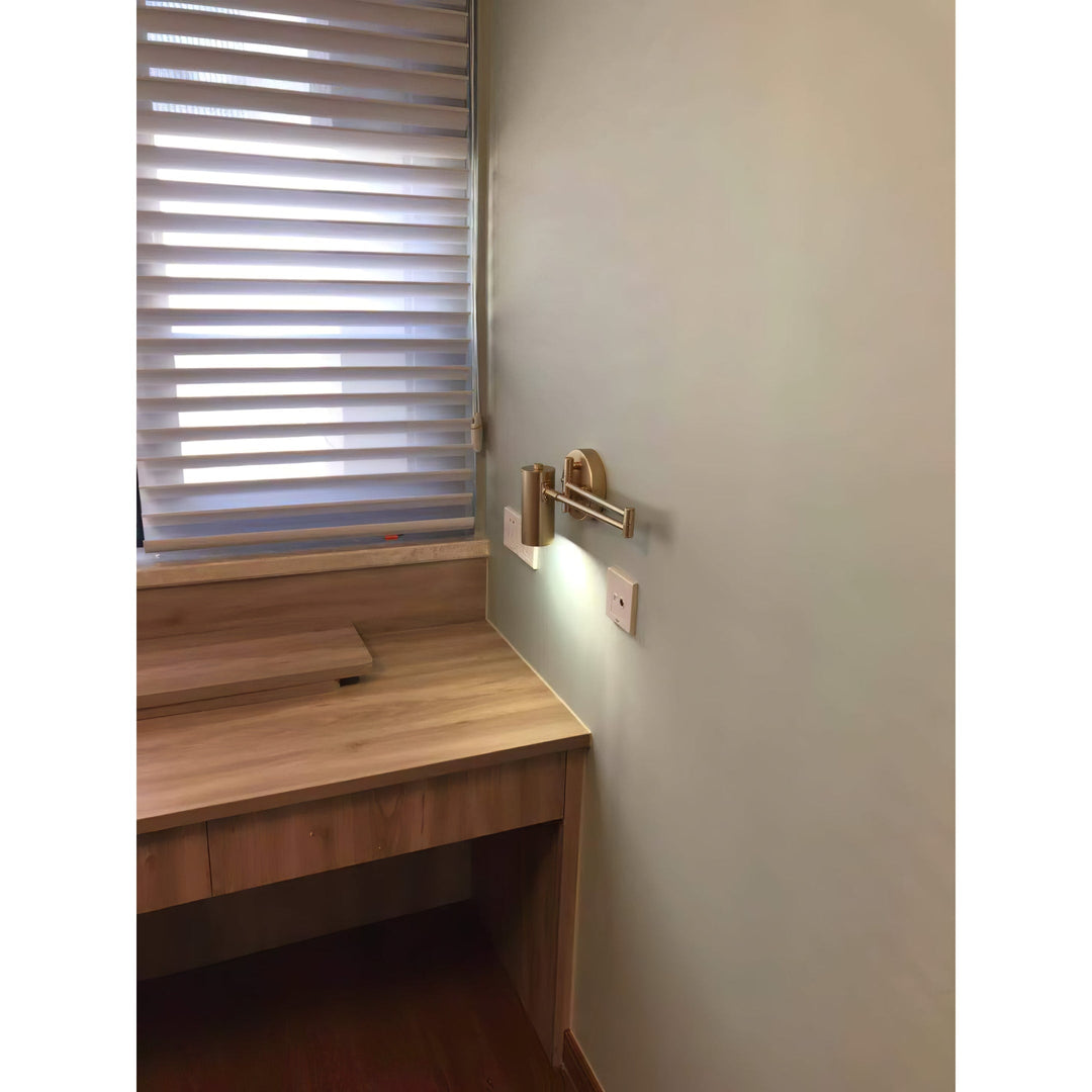Wall Sconce Swing Arm Reading Light with Adjustable Head