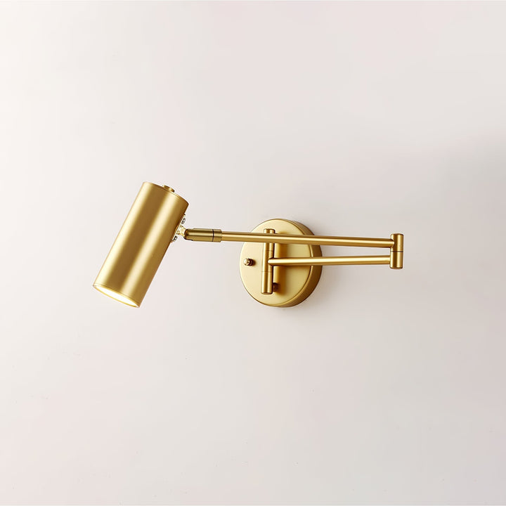 Wall Sconce Swing Arm Reading Light with Adjustable Head