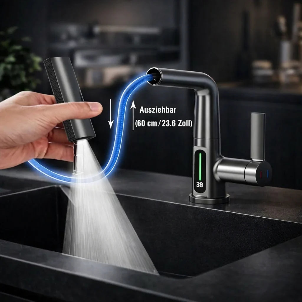 Pull-Out Kitchen Tap | Pull-Out Kitchen Tap with 5 Spray Modes | FlexiHahn