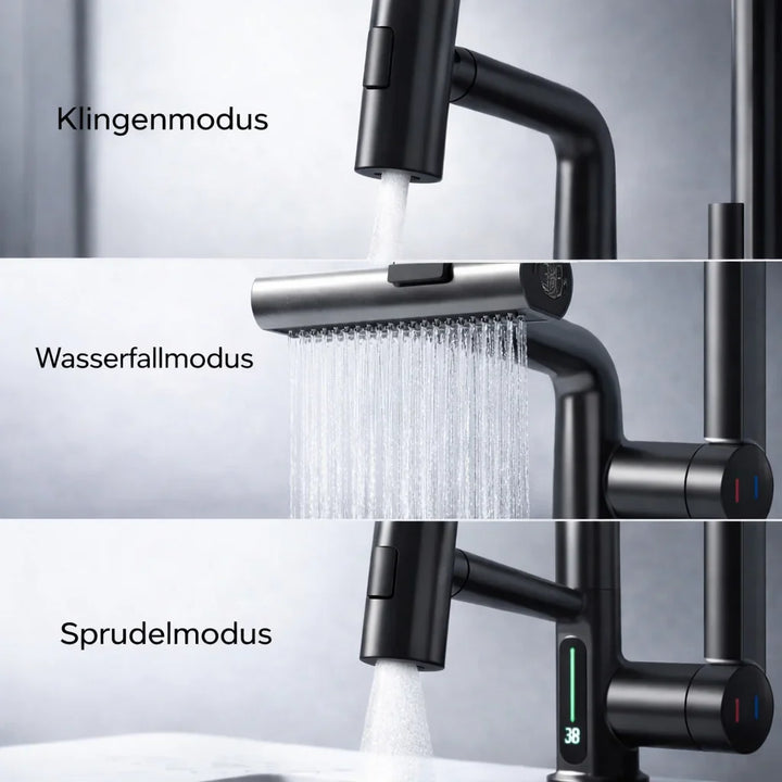 Pull-Out Kitchen Tap | Pull-Out Kitchen Tap with 5 Spray Modes | FlexiHahn