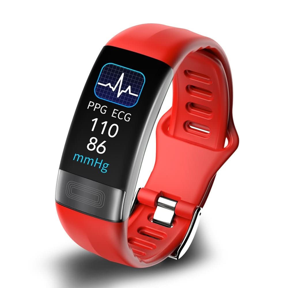 Water Resistant Fitness Tracker Wearable Heart Rate Activity Silicone Band Ecg Monitor