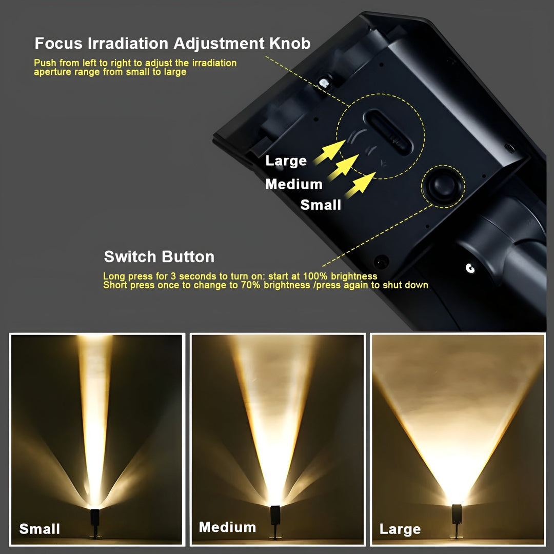 Solar Outdoor Spotlight with Adjustable Head for the Garden