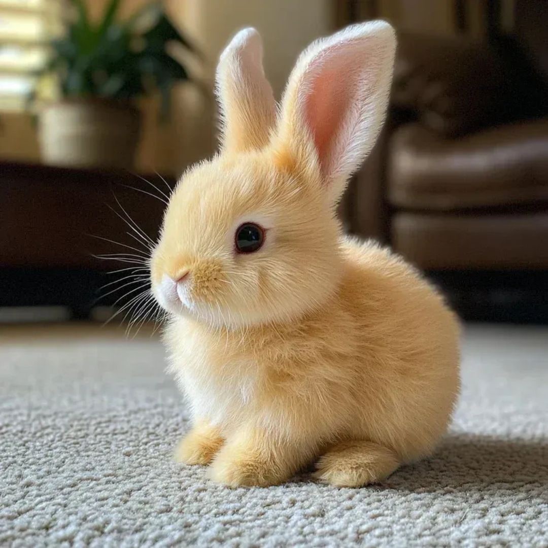 Weighted Stuffed Bunny with Soft Plush Fur and Realistic Features for Emotional Support