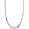 Elegant flat link necklace in white gold