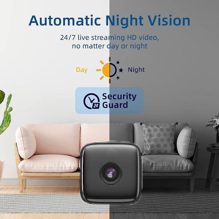 Wireless Security Camera Indoor Mini Spy Night Vision Motion Detection