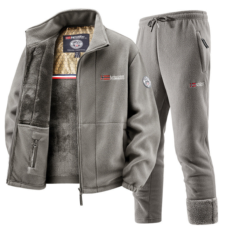 Women's Tracksuit with Fleece Cardigan and Jogging Bottoms