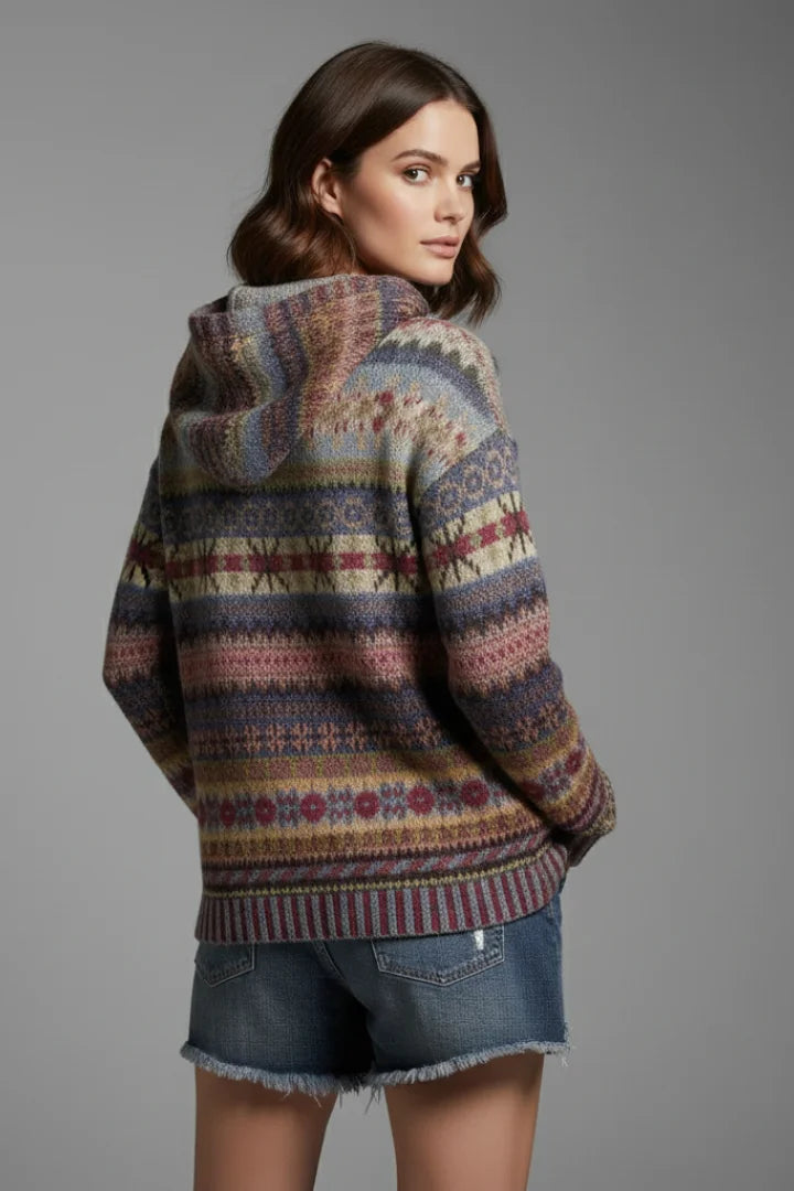 Hooded Sweatshirt with Ribbed Cuffs
