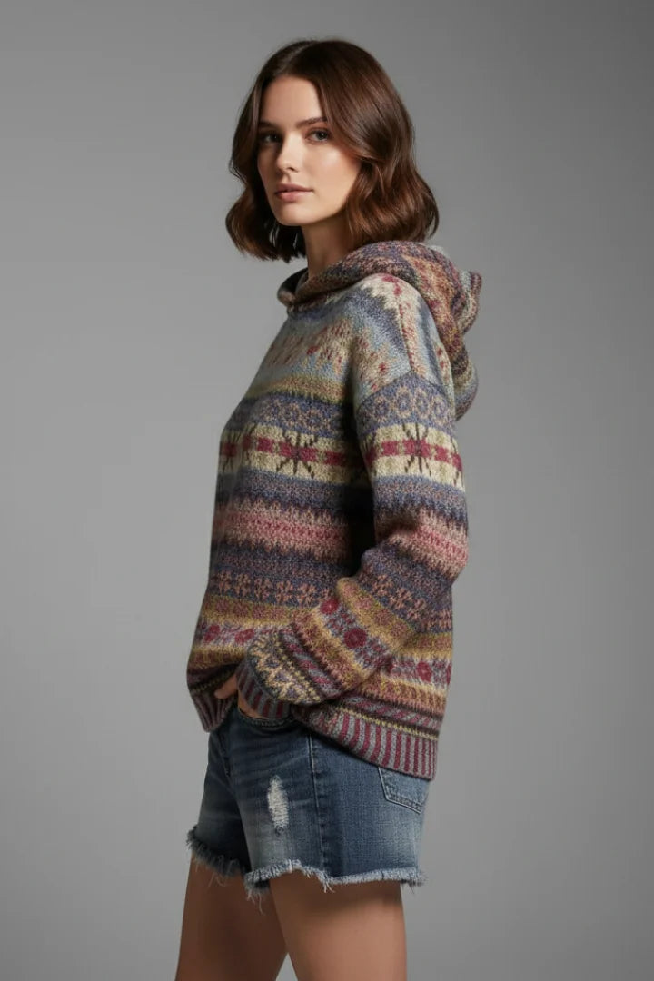 Hooded Sweatshirt with Ribbed Cuffs