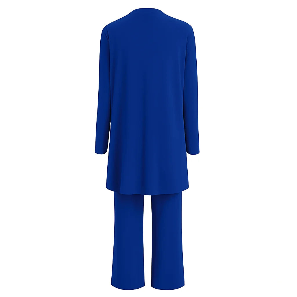Women's 3-Piece Knit Cardigan, Tank and Wide-Leg Trouser Set