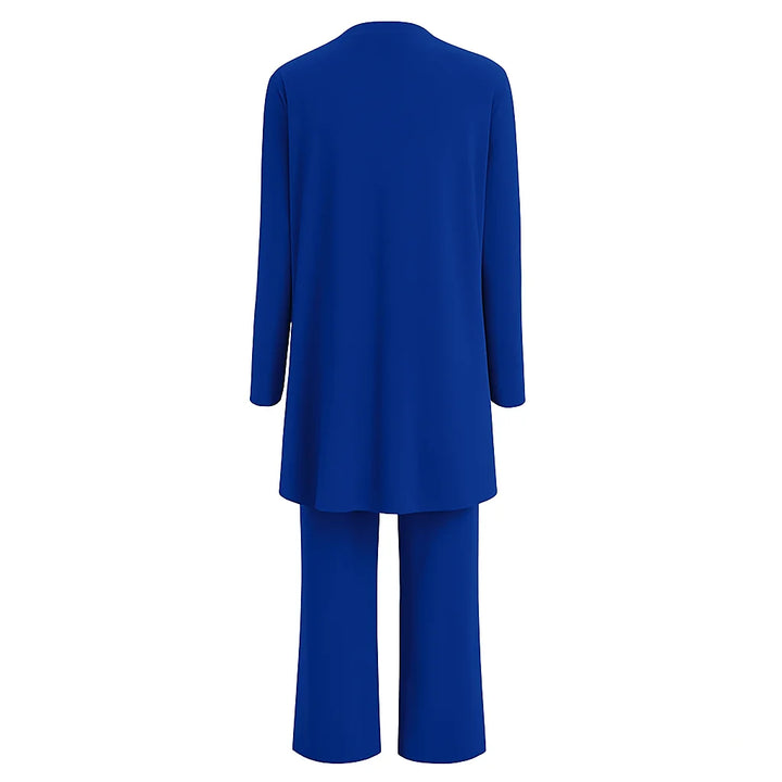 Women's 3-Piece Knit Cardigan, Tank and Wide-Leg Trouser Set