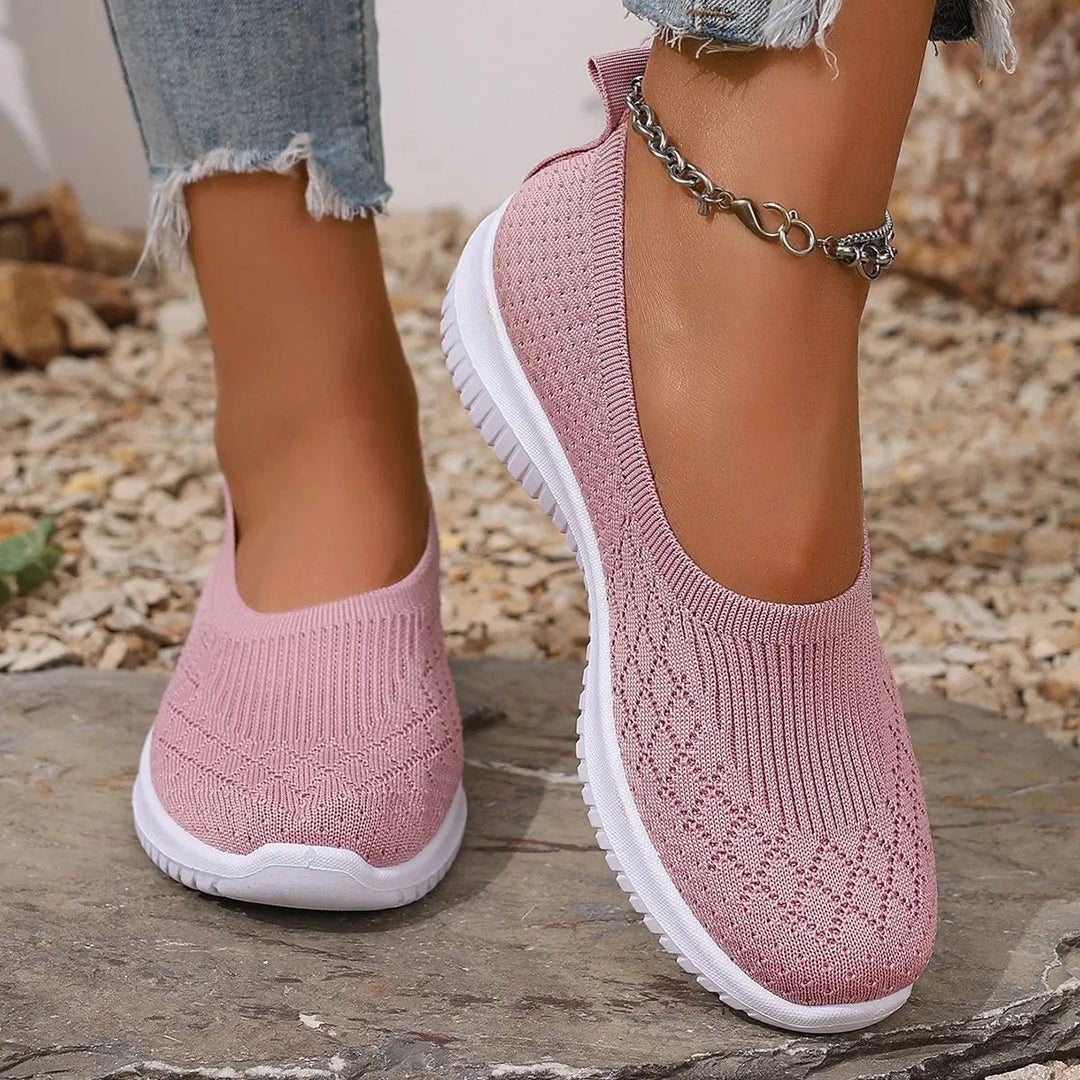 Breathable Knit Athletic Slip-Ons with Anti-Slip Sole