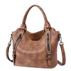 Faux Leather Shoulder Tote Bag