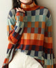 Colourblock Turtleneck Knit Pullover