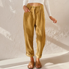 Corduroy High-Waisted Pleated Tapered Trousers