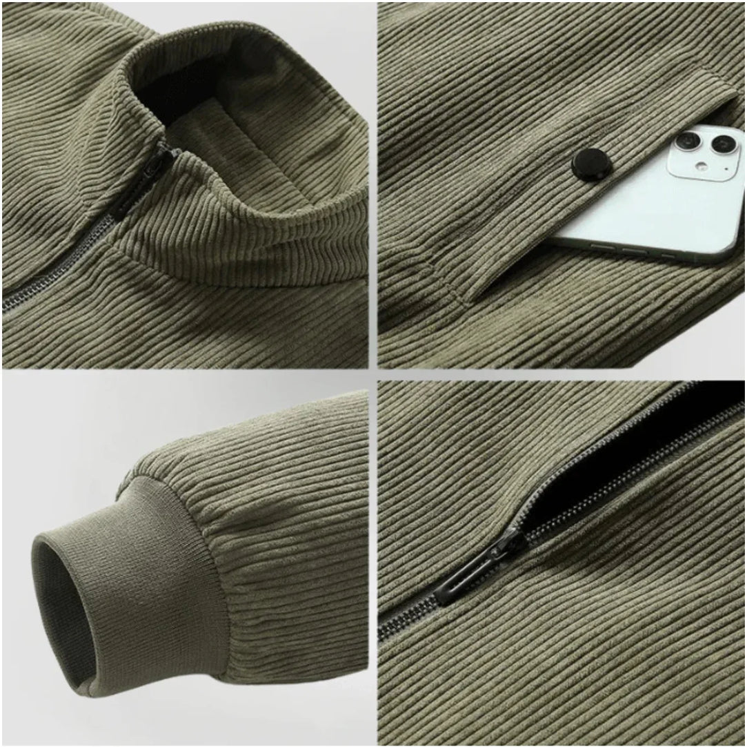 Corduroy Sherpa Lined Bomber Jacket
