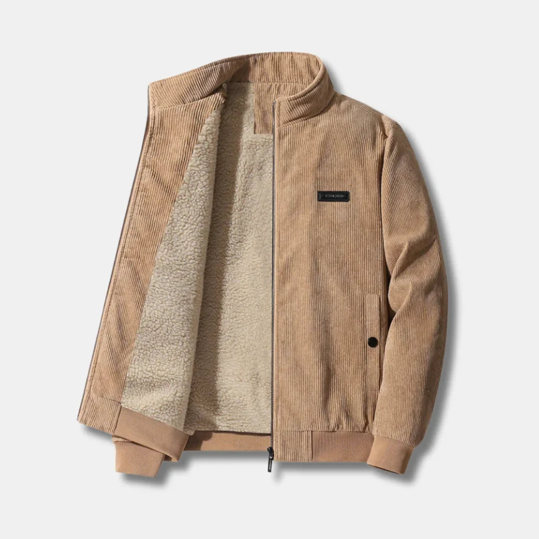 Corduroy Sherpa Lined Bomber Jacket