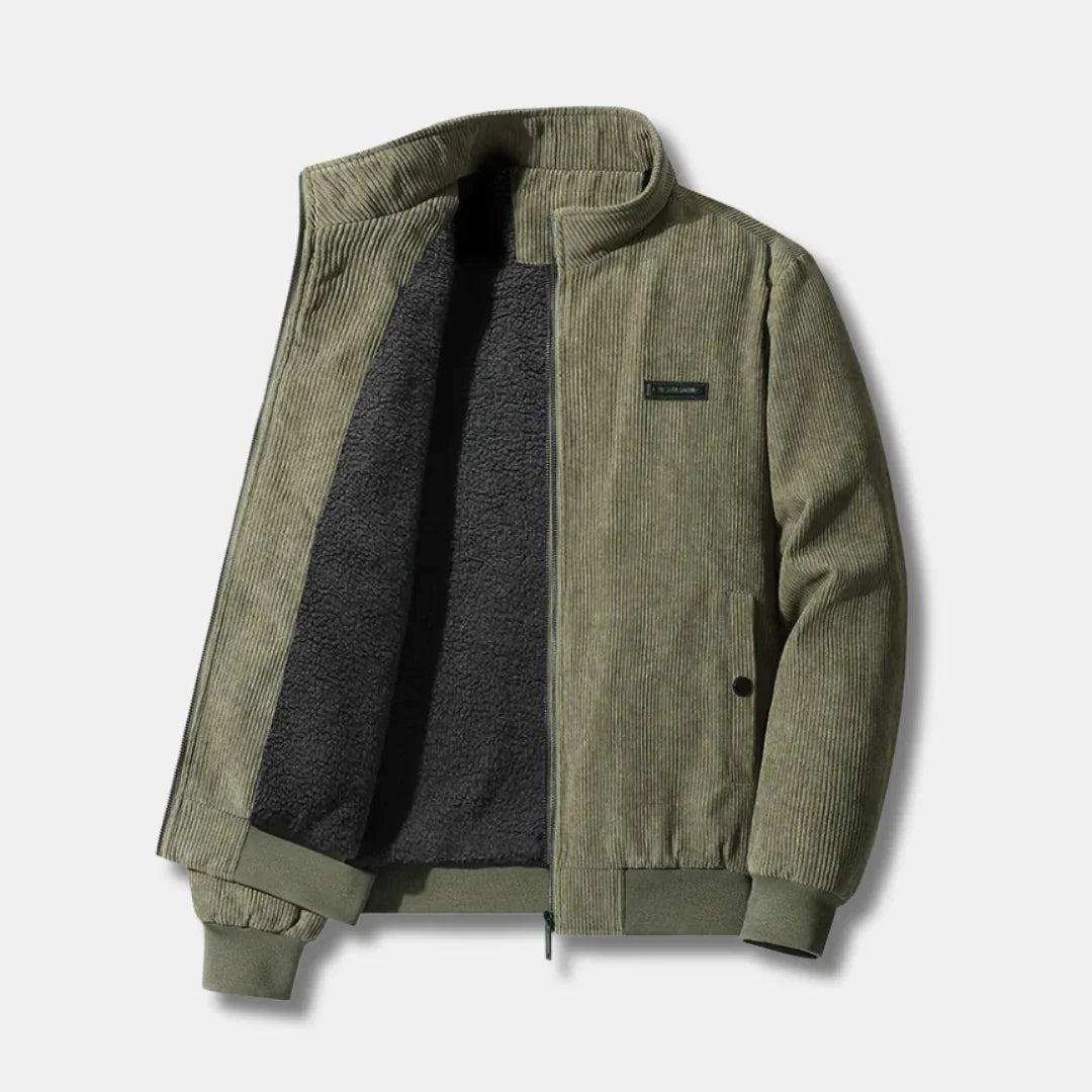 Corduroy Sherpa Lined Bomber Jacket