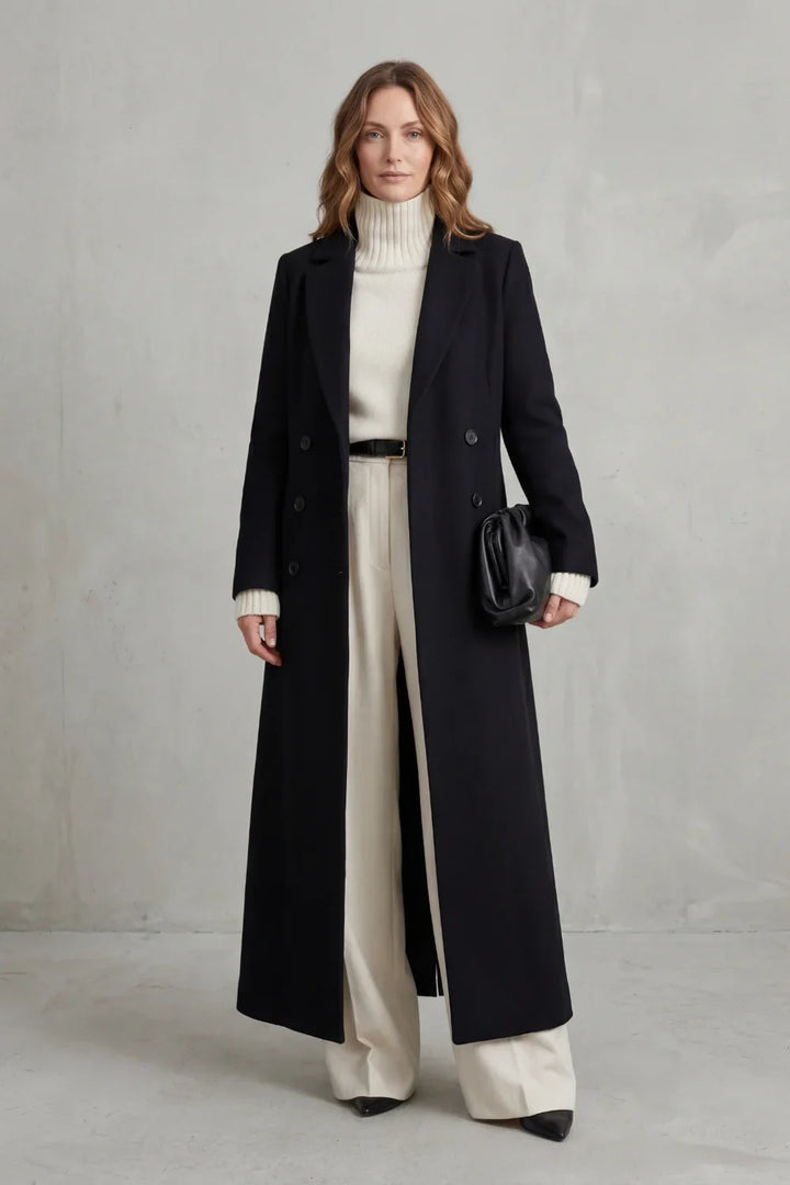Custom-Fit Long Wool Coat