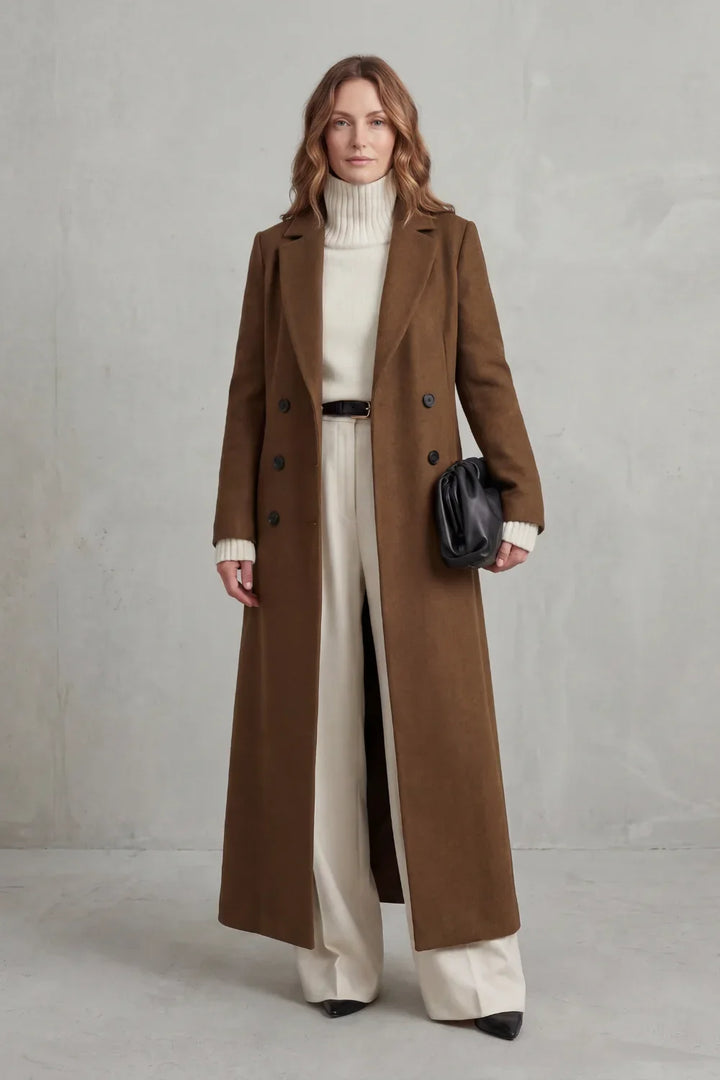Custom-Fit Long Wool Coat