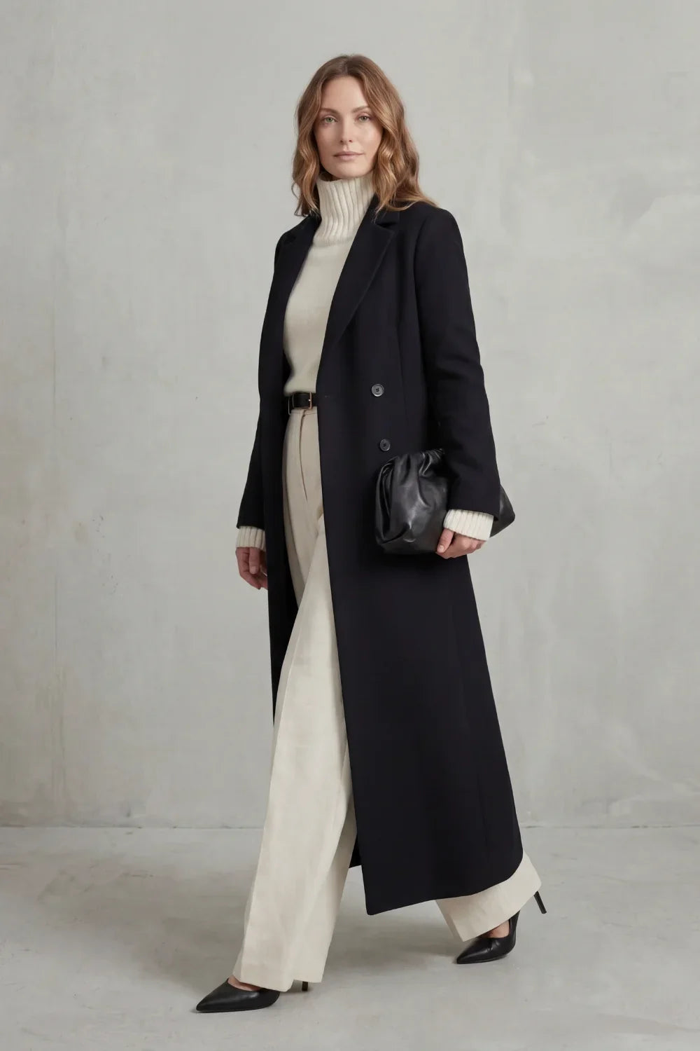 Custom-Fit Long Wool Coat