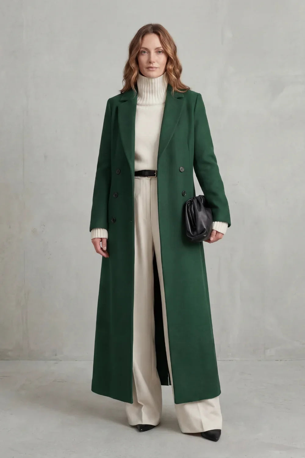 Custom-Fit Long Wool Coat