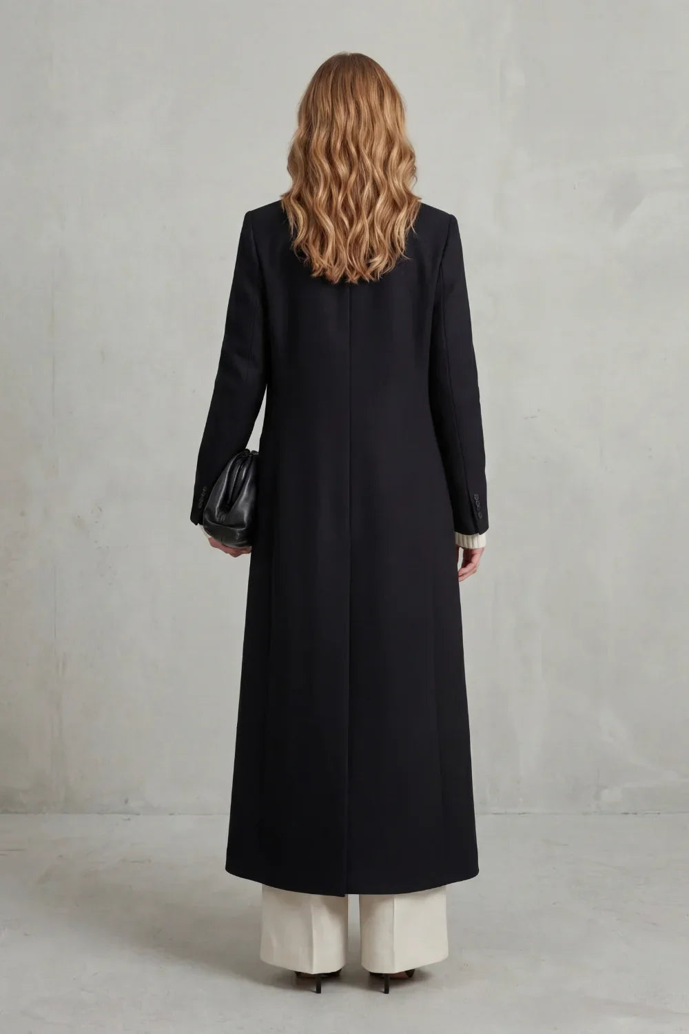 Custom-Fit Long Wool Coat