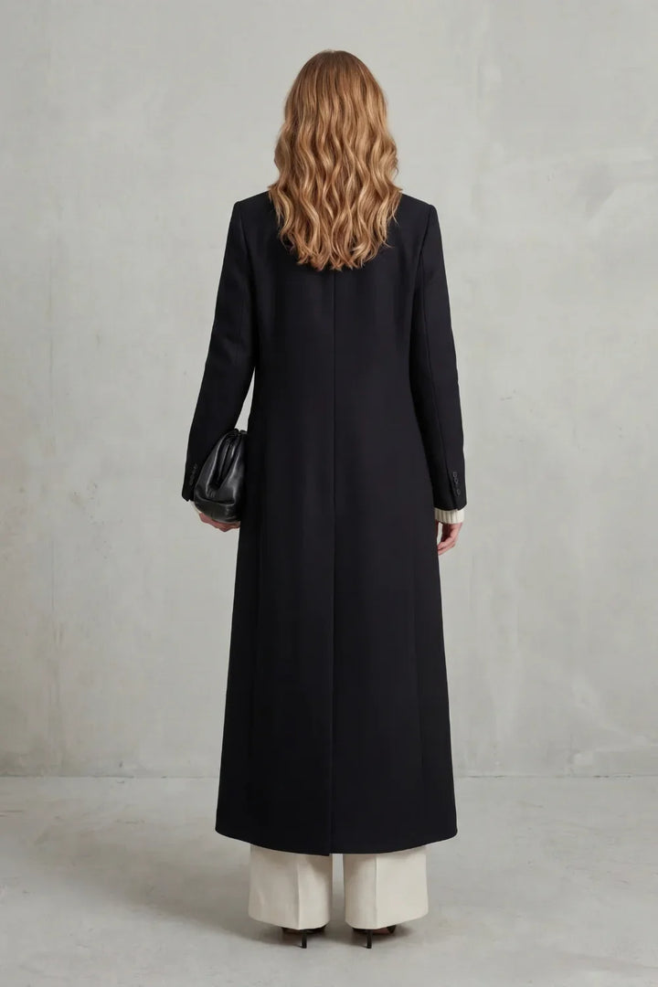 Custom-Fit Long Wool Coat