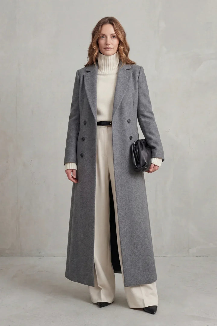 Custom-Fit Long Wool Coat