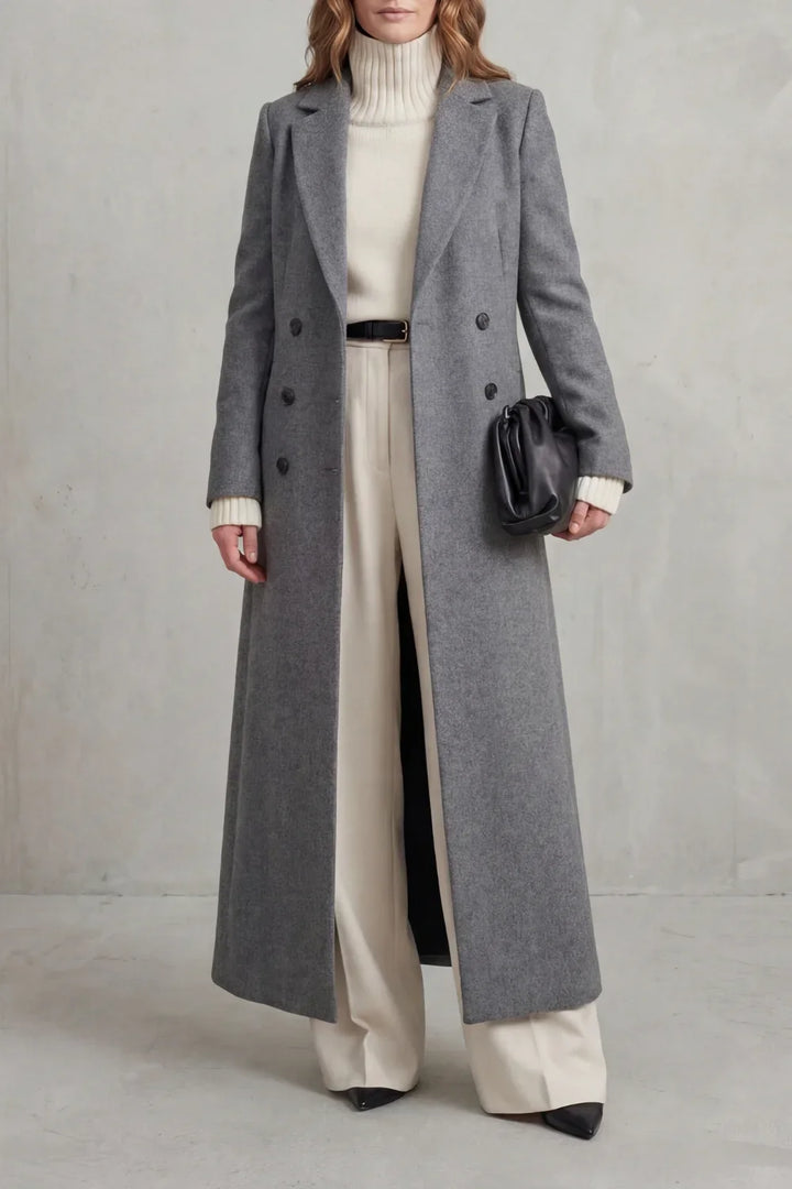 Custom-Fit Long Wool Coat