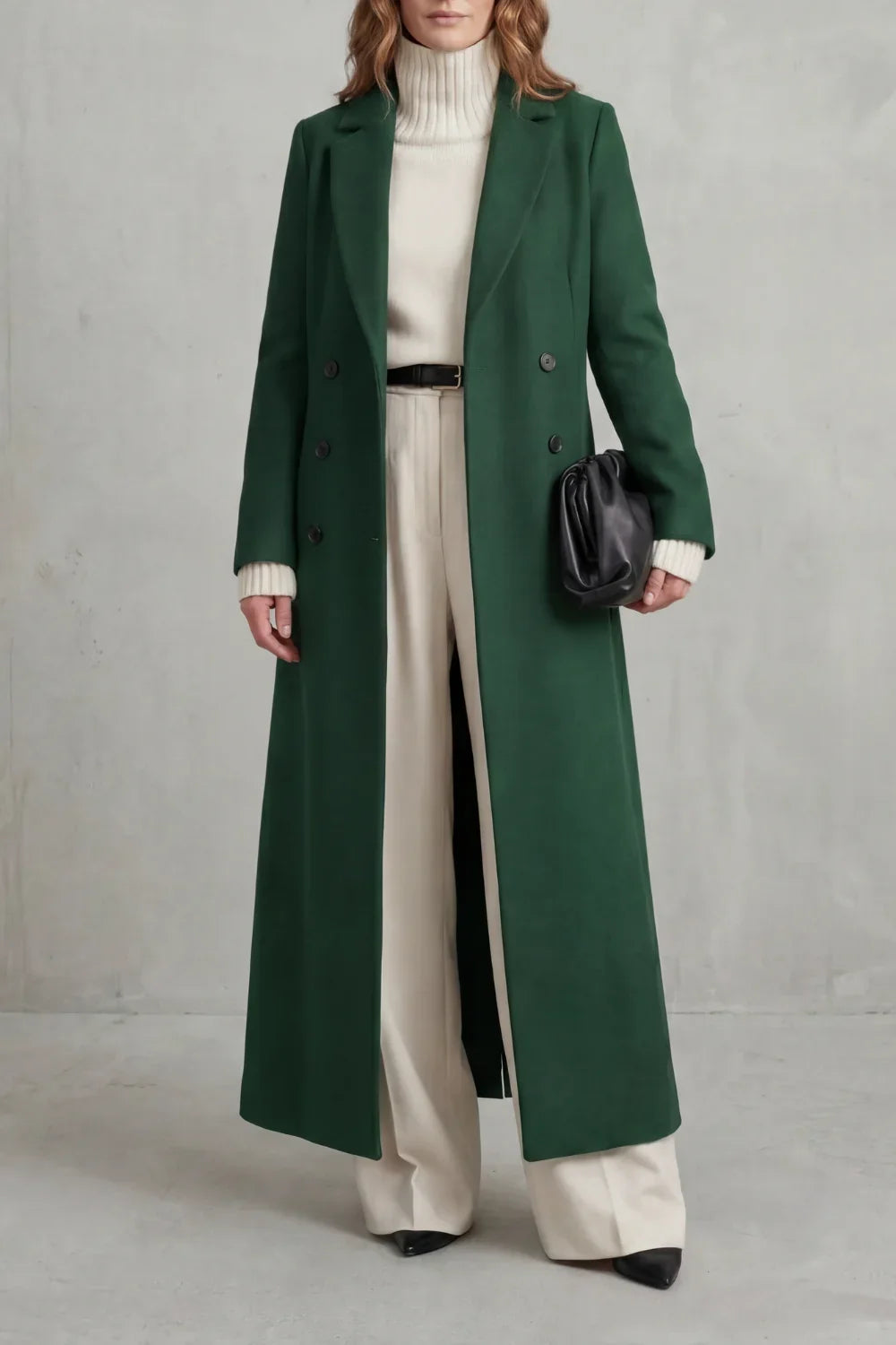 Custom-Fit Long Wool Coat