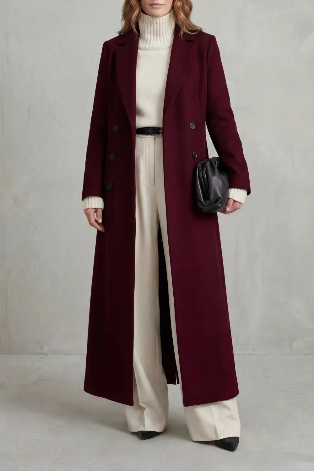 Custom-Fit Long Wool Coat