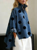 Polka Dot Oversized Shirt With High-Low Hem