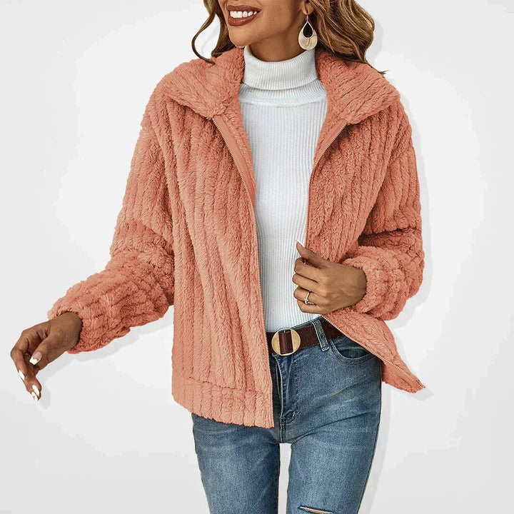 Fluffy Relaxed-Fit Fleece Jacket