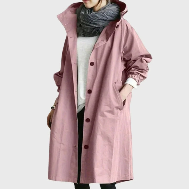 Hooded Waterproof Longline Trench Coat