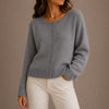 Soft Button-Up Round Neck Cardigan