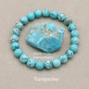 Natural Turquoise Stone Beaded Stretch Bracelet