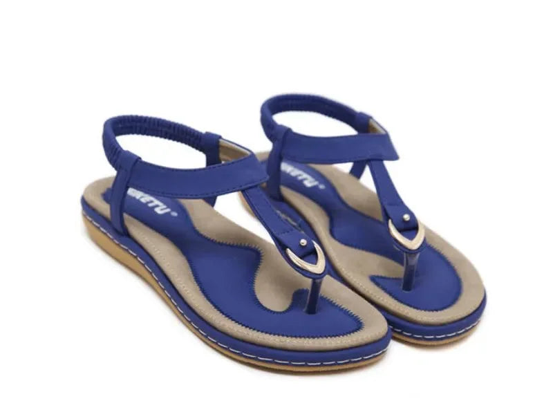 Flat T-Strap Sandals With Arch Support