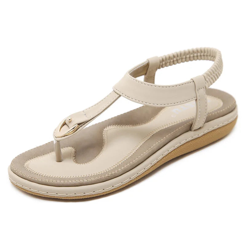 Flat T-Strap Sandals With Arch Support