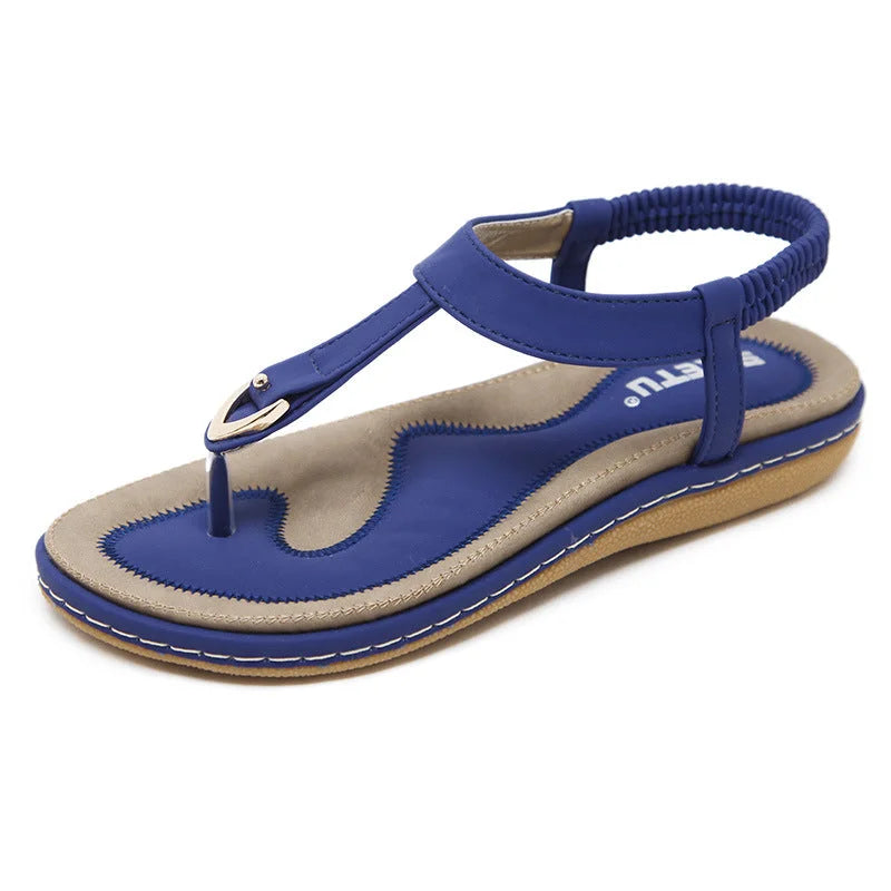 Flat T-Strap Sandals With Arch Support