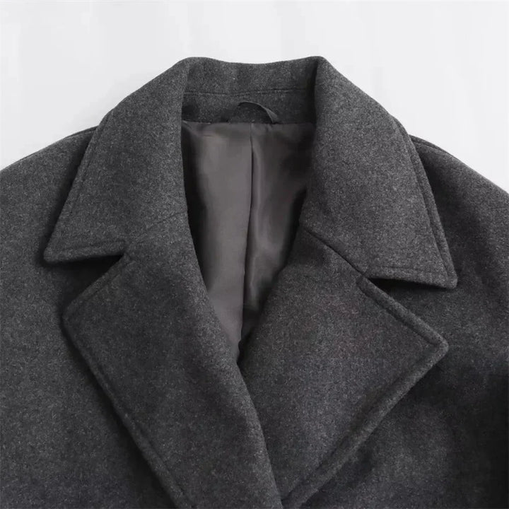 Oversized Double-Breasted Wool Coat