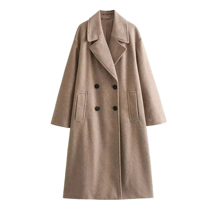 Oversized Double-Breasted Wool Coat