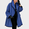 Oversized Wool-Blend Coat with Contrast Trim