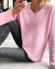 Relaxed Fit V-Neck Knit Sweater