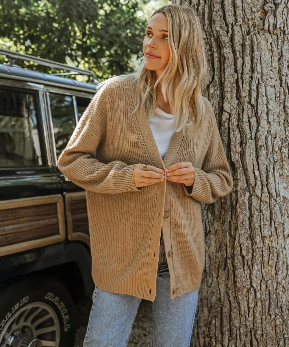 Relaxed-Fit V-Neck Cashmere Cardigan