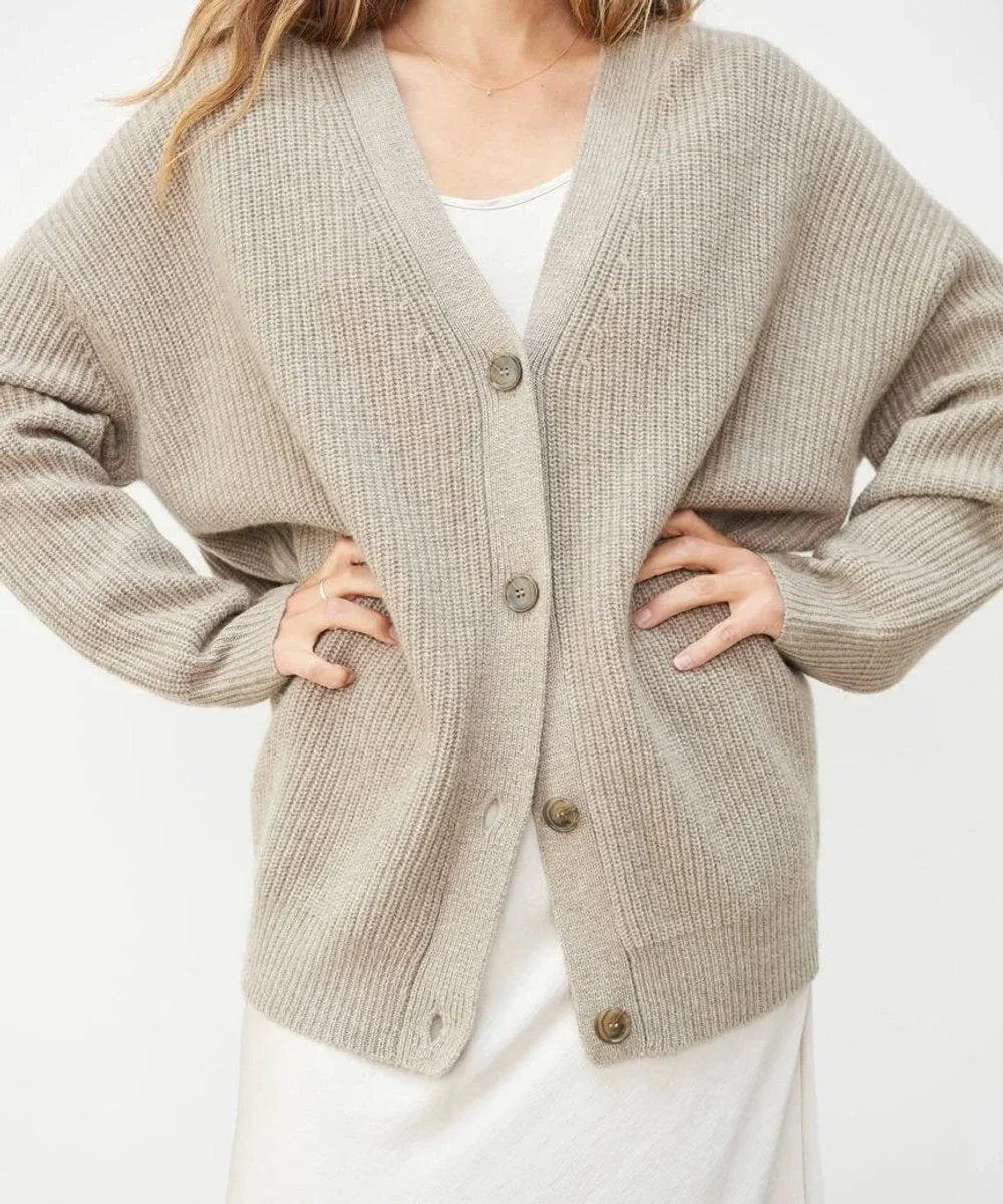 Relaxed-Fit V-Neck Cashmere Cardigan