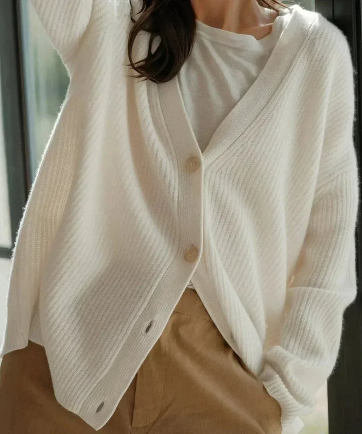 Relaxed-Fit V-Neck Cashmere Cardigan