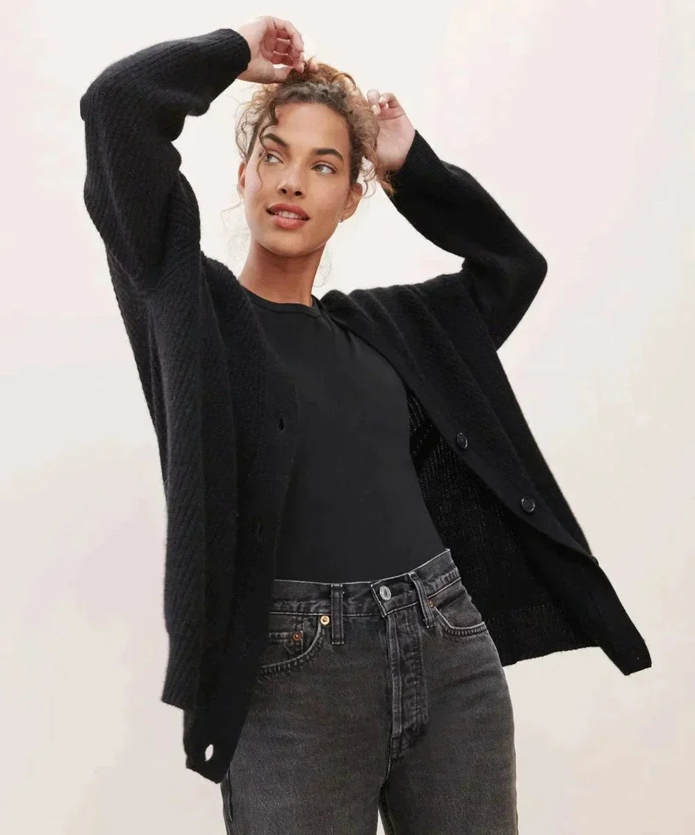 Relaxed-Fit V-Neck Cashmere Cardigan