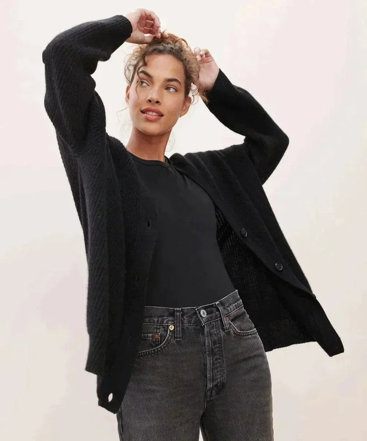 Relaxed-Fit V-Neck Cashmere Cardigan