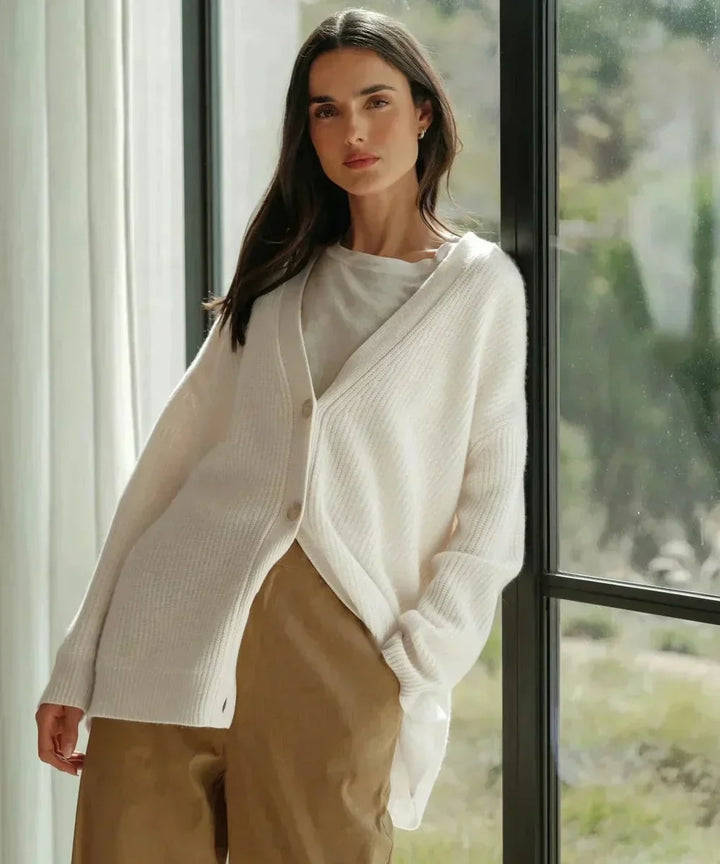 Relaxed-Fit V-Neck Cashmere Cardigan